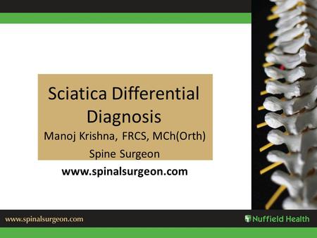 Sciatica Differential Diagnosis