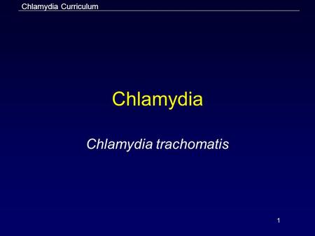 Chlamydia trachomatis