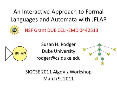 An Interactive Approach to Formal Languages and Automata with JFLAP