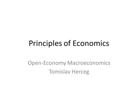 Principles of Economics