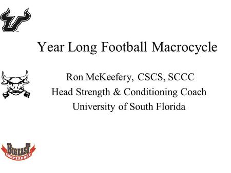 Year Long Football Macrocycle