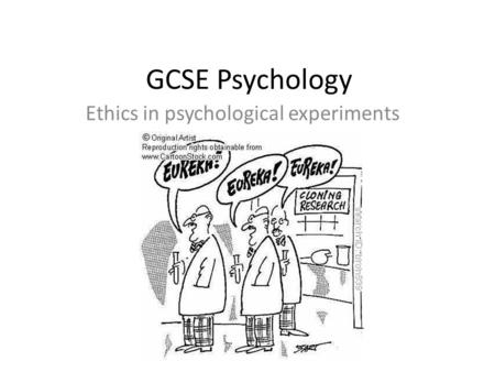 Ethics in psychological experiments