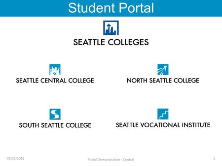 Student Portal 03/05/2015 Portal Demonstration - Central 1.