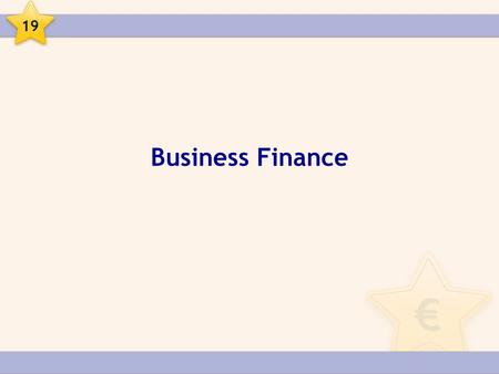 19 Business Finance.