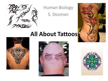 Human Biology S. Dosman All About Tattoos.