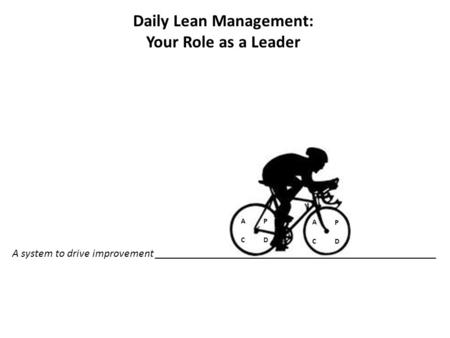 Daily Lean Management: