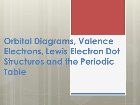 Orbital Notation (Diagrams)