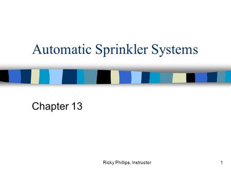 Automatic Sprinkler Systems