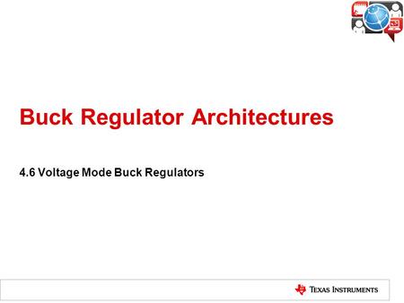 Buck Regulator Architectures