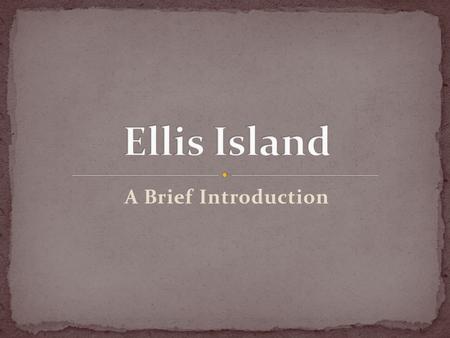 A Brief Introduction. Before Ellis Island’s immigration system was built, over 8 million immigrants came through Castle Garden Immigration Depot – run.