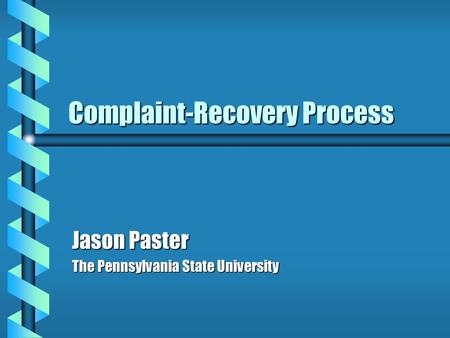 Complaint-Recovery Process