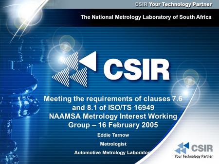 Automotive Metrology Laboratory