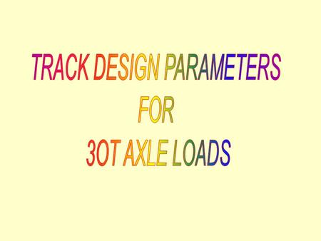 INTRODUCTION i)Increased transportation capacity due to growth in economy ii)Strategies adopted by IR to meet the demand iii)Need for 30 tones axle load.