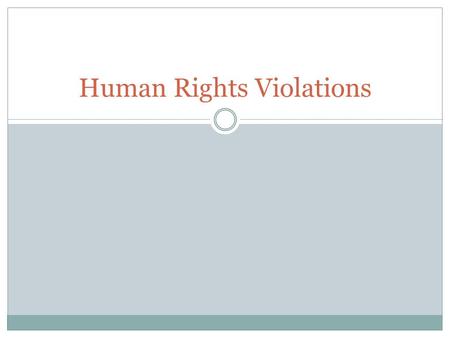 Human Rights Violations. Russian Pogroms Russia was a vast empire with many different ethnic minorities. The czars wanted to maintain tight control over.