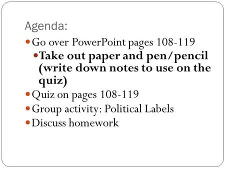 Go over PowerPoint pages