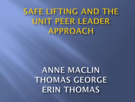  A unit peer leader acts as a coach and a mentor to staff  Coaching is working in the partnership to facilitate learning, improve performance, and create.