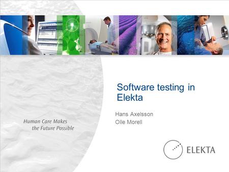 Software testing in Elekta