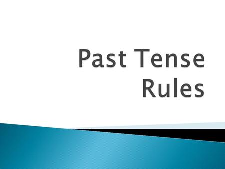  For regular verbs, add “-ed” to the end of the base form of the verb. Stay  StayedWatch  Watched Walk  WalkedListen  Listened  Irregular verbs: