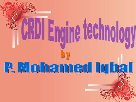 CRDI Engine technology