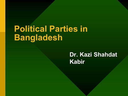 Political Parties in Bangladesh