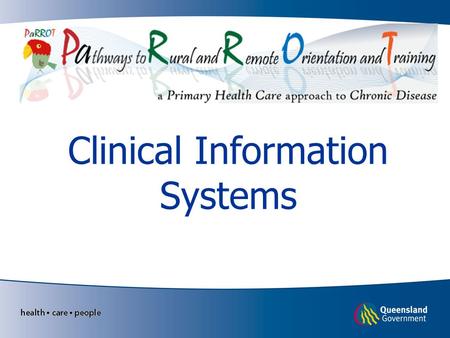 Clinical Information Systems