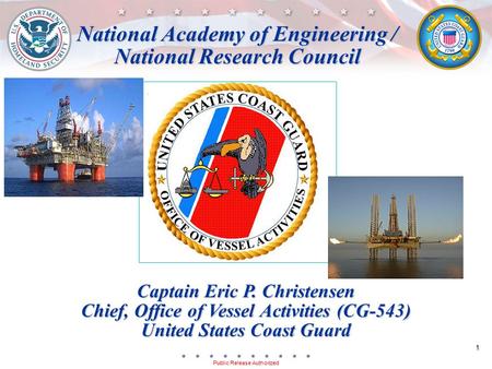 1 Public Release Authorized National Academy of Engineering / National Research Council National Academy of Engineering / National Research Council Captain.