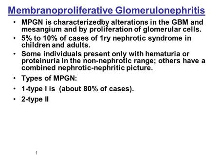 Membranoproliferative Glomerulonephritis