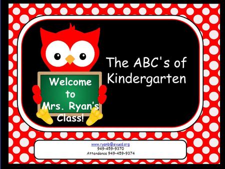 The ABC's of Kindergarten