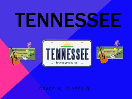 TENNESSEE GRACE H., ALYSSA R.. NICKNAME, REGION IN THE U.S, CAPITAL CITY, MAJOR CITY, AND POPULATION Nickname: The Volunteer State Region: Southeast Capital.