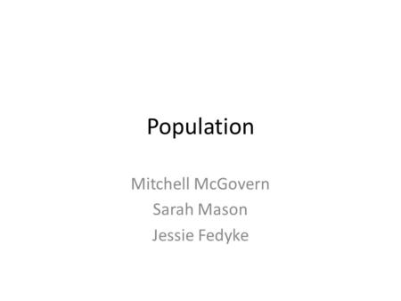 Mitchell McGovern Sarah Mason Jessie Fedyke