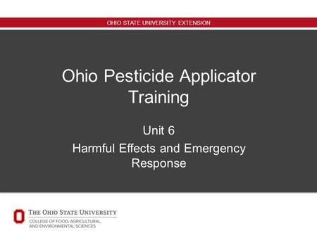 Ohio Pesticide Applicator Training