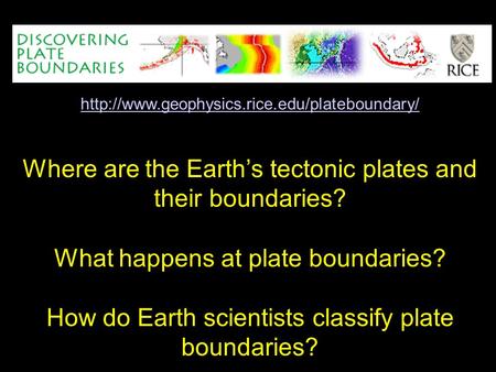 Where are the Earth’s tectonic plates and their boundaries? What happens at plate boundaries? How do Earth.