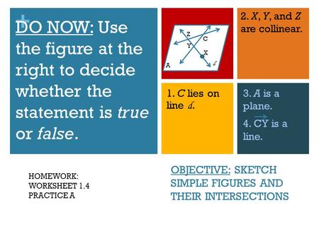 OBJECTIVE: SKETCH SIMPLE FIGURES AND THEIR INTERSECTIONS