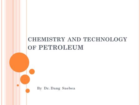 chemistry and technology of petroleum