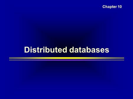 Distributed databases