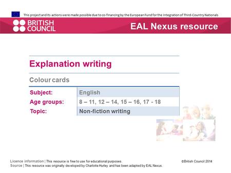 This project and its actions were made possible due to co-financing by the European Fund for the Integration of Third-Country Nationals Explanation writing.