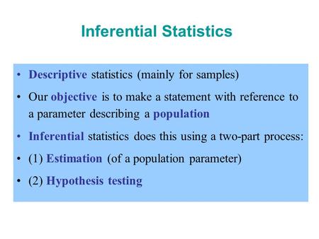 Inferential Statistics