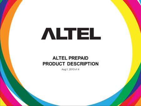 ALTEL PREPAID PRODUCT DESCRIPTION