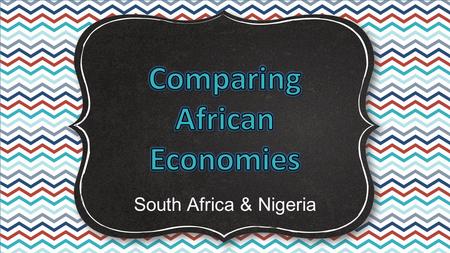 Comparing African Economies