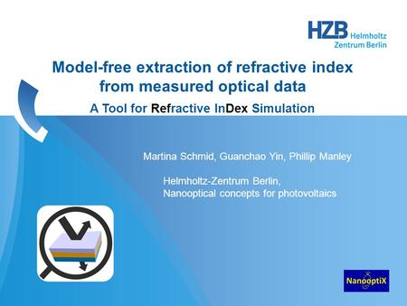 Model-free extraction of refractive index from measured optical data