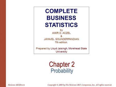 COMPLETE BUSINESS STATISTICS