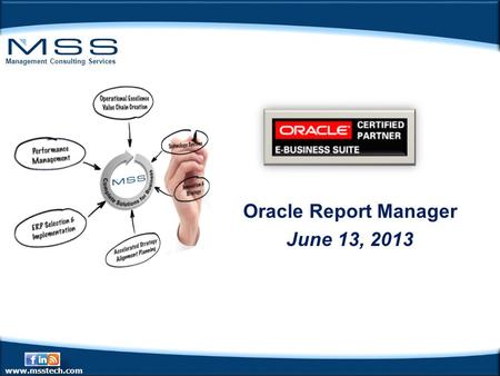 Oracle Report Manager June 13, 2013