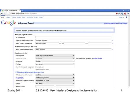 Spring 20116.813/6.831 User Interface Design and Implementation1 Lecture 2: Learnability.