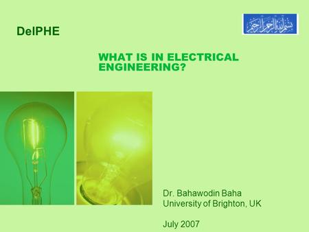 WHAT IS IN ELECTRICAL ENGINEERING?