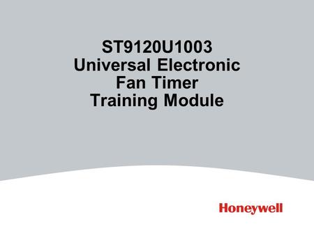 ST9120U1003 Universal Electronic Fan Timer Training Module