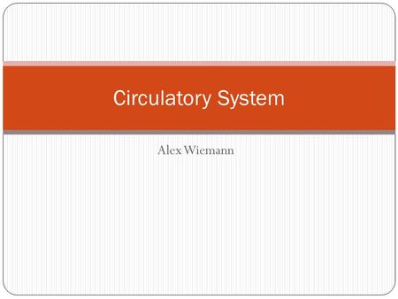 Alex Wiemann Circulatory System. The human circulatory system functions to transport blood and oxygen from the lungs to the various tissues of the body.