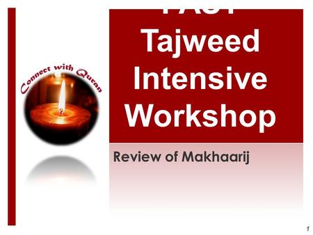 FAST Tajweed Intensive Workshop