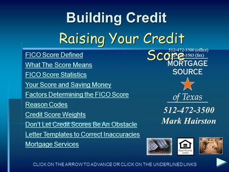 Raising Your Credit Score