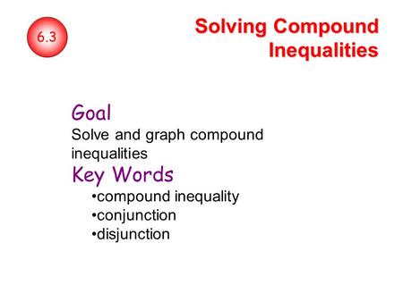 Solving Compound Inequalities