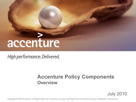 Accenture Policy Components Overview